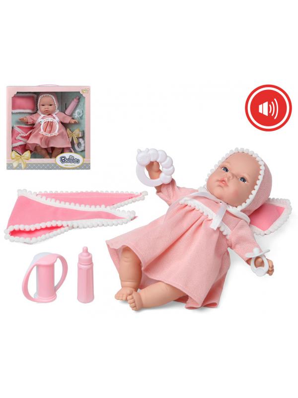 SET MUÑECA BABY DOLL BONNIE CON ROPA DE INVIERNO ROSA