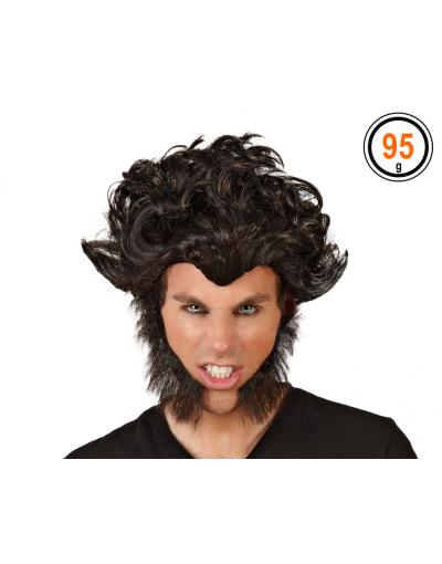 PELUCA HALLOWEEN HOMBRE LOBO MORENA PATILLAS