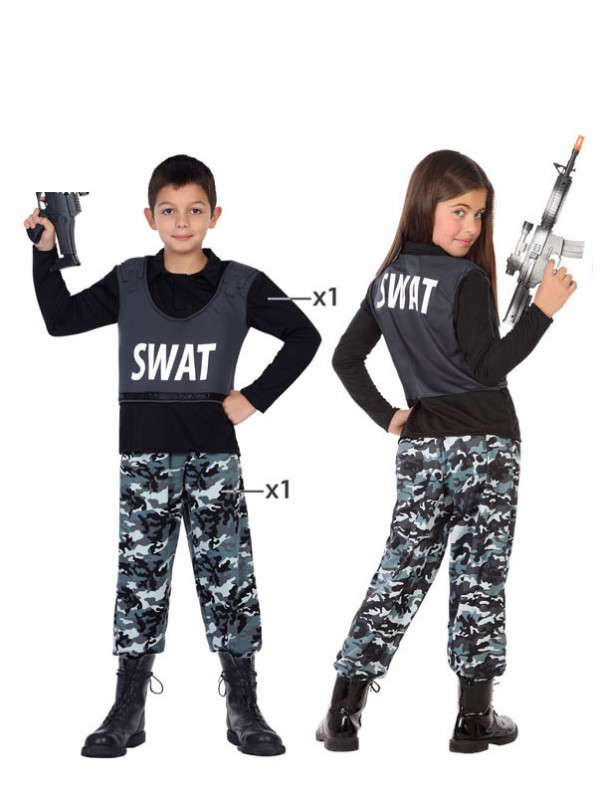 Disfraz Policía SWAT para niño y niña