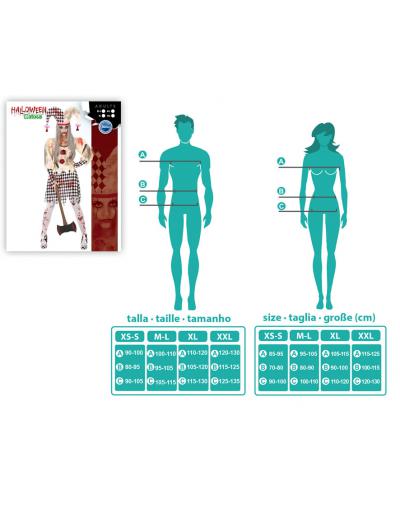 DISFRAZ ARLEQUIN SANGRIENTO MUJER ADULTO