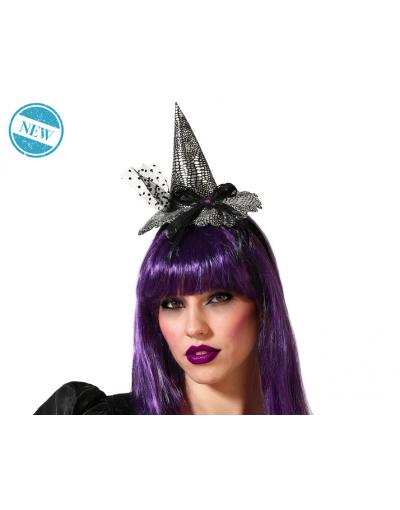 DIADEMA BRUJA HALLOWEEN PLATEADO MUJER ADULTO