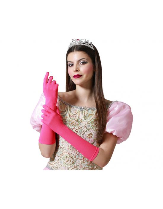 GUANTES CARNAVAL FUCSIA MUJER ADULTO