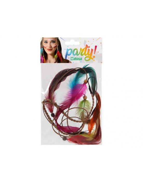 CINTA INDIA PLUMAS COLORES MUJER ADULTO