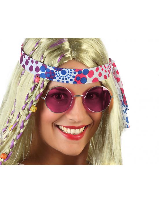 GAFAS REDONDAS ROSAS CARNAVAL MUJER ADULTO