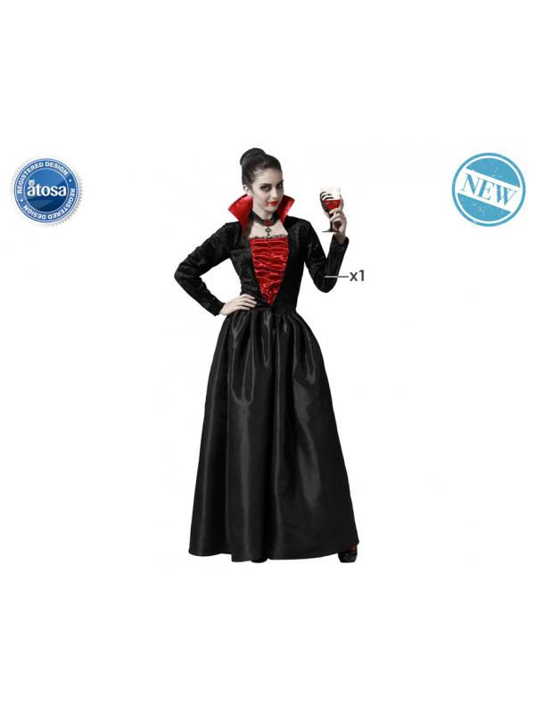 DISFRAZ VAMPIRESA ELEGANTE NEGRO MUJER ADULTO