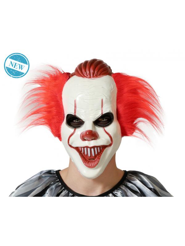 MASCARA PAYASO PELO ROJO HALLOWEEN