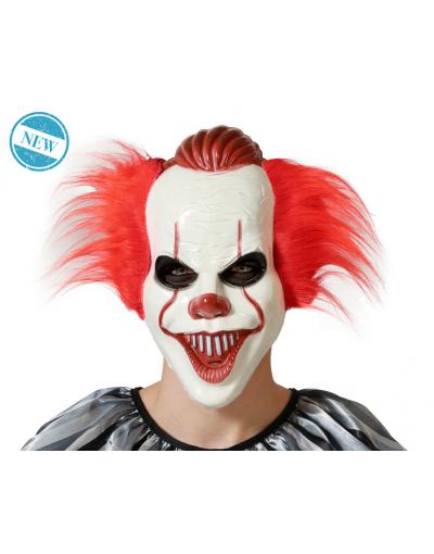 MASCARA PAYASO PELO ROJO HALLOWEEN