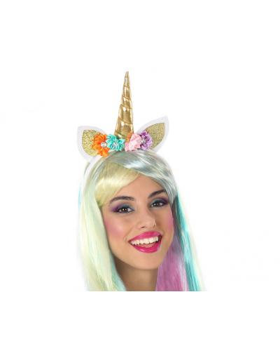 DIADEMA CARNAVAL UNICORNIO FANTASÍA MUJER ADULTO