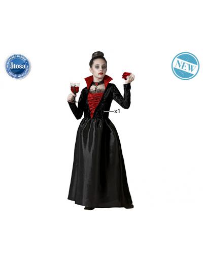 DISFRAZ VAMPIRESA ELEGANTE NEGRO NIÑA INFANTIL