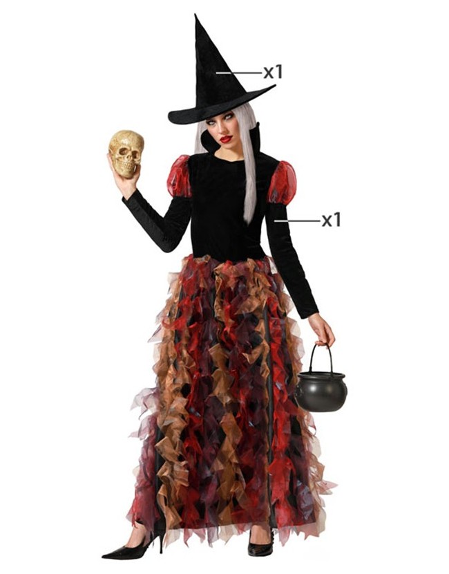 DISFRAZ DE BRUJA ELEGANTE PARA MUJER | disfrazdisfraz