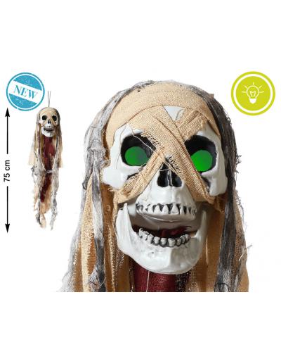 ACCESORIO HALLOWEEN COLGANTE CRANEO LIZ VERDE 75 CM