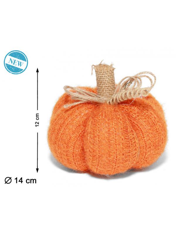 CALABAZA 12CM NARANJA DECORACIÓN HALLOWEEN