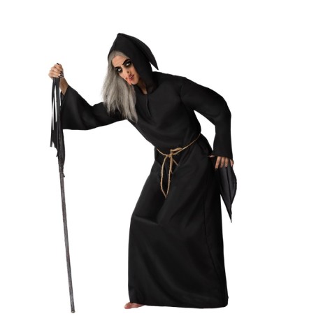 DISFRAZ DE BRUJA ANCIANA TUNICA NEGRA