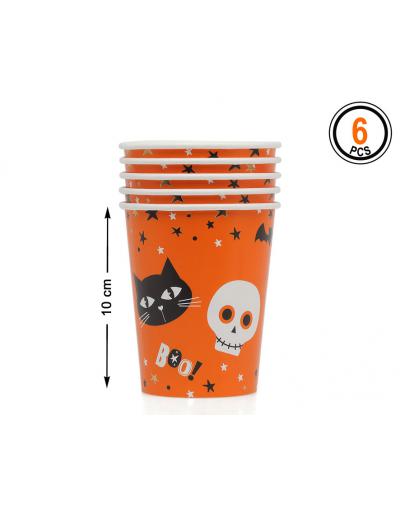 VASOS HALLOWEEN NARANJA 10 CM