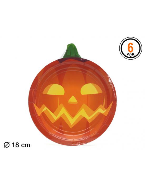 PACK PLATOS 10 CM CALABAZA 6 UNIDADES