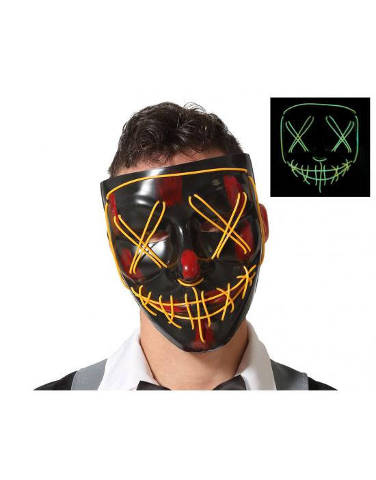 MÁSCARA HALLOWEEN FLUORESCENTE ASESINO HOMBRE ADULTO