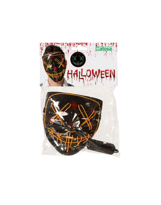 MÁSCARA HALLOWEEN FLUORESCENTE ASESINO HOMBRE ADULTO