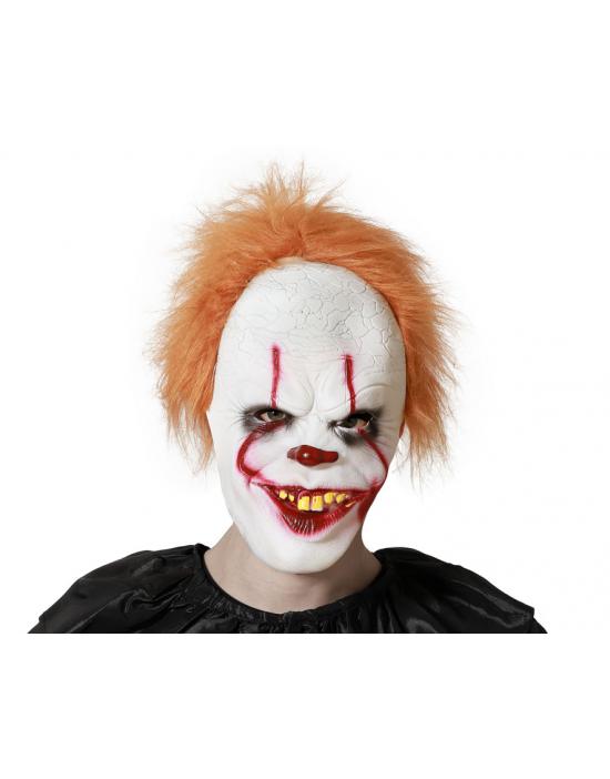 MÁSCARA HALLOWEEN PAYASO BLANCO HOMBRE ADULTO VINILO