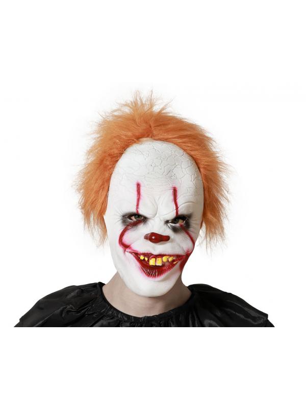 MÁSCARA HALLOWEEN PAYASO BLANCO HOMBRE ADULTO VINILO