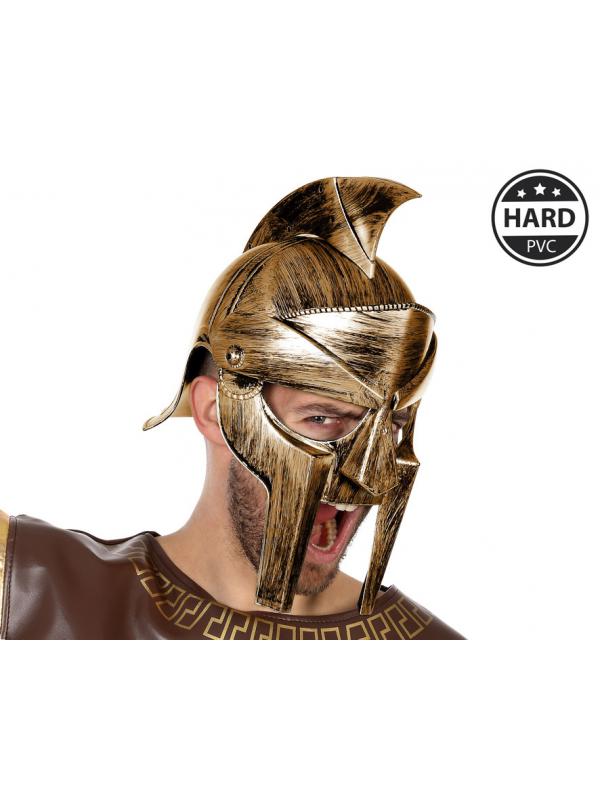 CASCO ROMANO GLADIADOR DORADO PVC RÍGIDO