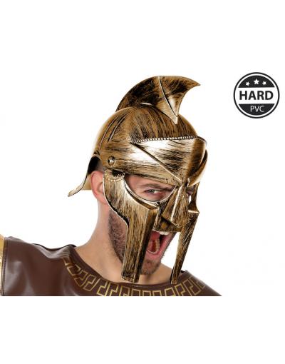 CASCO ROMANO GLADIADOR DORADO PVC RÍGIDO