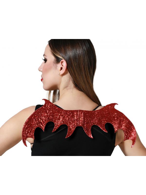 ALAS HALLOWEEN ROJO BRILLANTE DIABLESA MUJER ADULTO