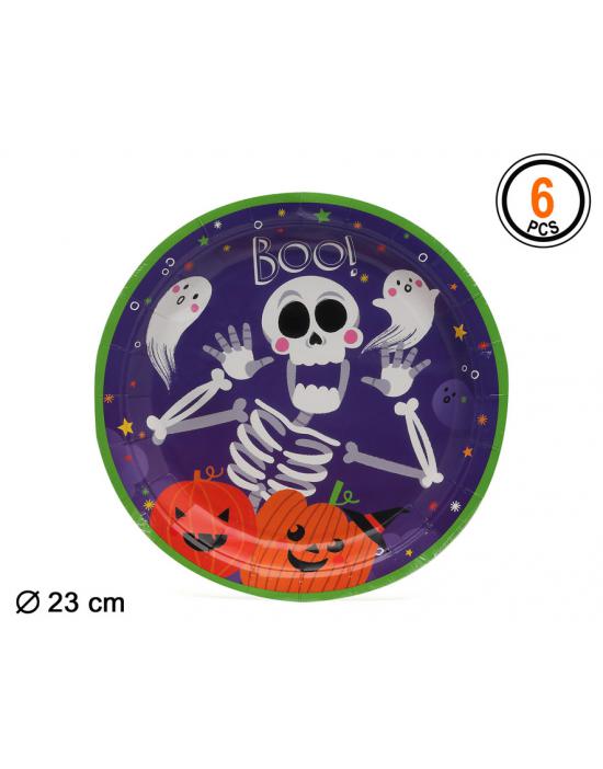 ACCESORIO PLATO CARTÓN SUSTO DESECHABLE HALLOWEEN 6 PCS