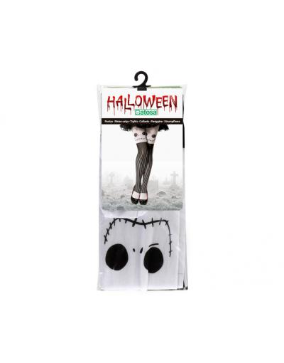 MEDIAS HALLOWEEN ESQUELETO RAYAS MUJER ADULTO