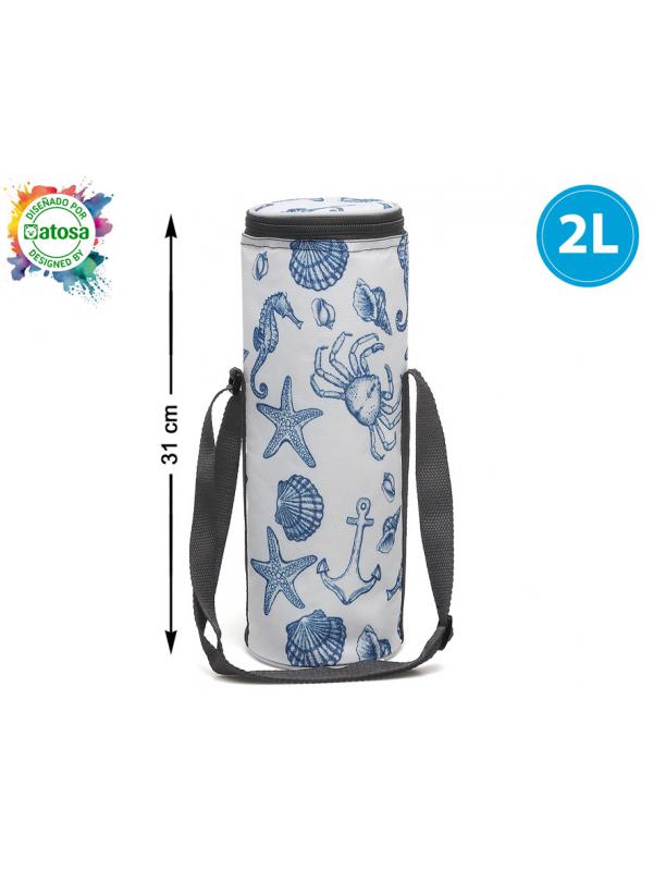 G. BOLSA NEVERA 11X31CM  TERMOSELLADO  AZUL ESTAMPADO