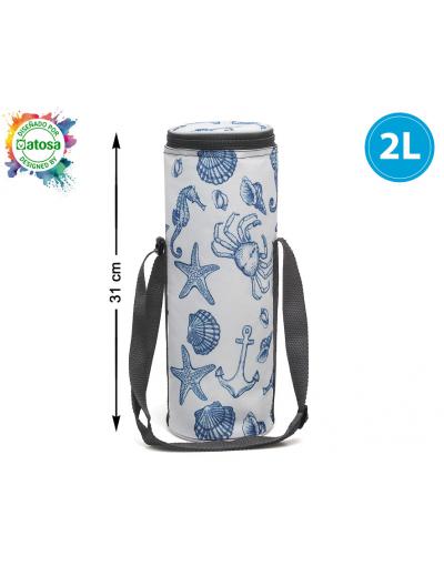 G. BOLSA NEVERA 11X31CM  TERMOSELLADO  AZUL ESTAMPADO