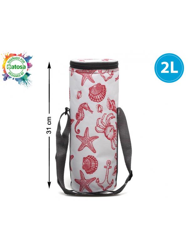 G. BOLSA NEVERA 11X31CM  TERMOSELLADO  ROJO ESTAMPADO