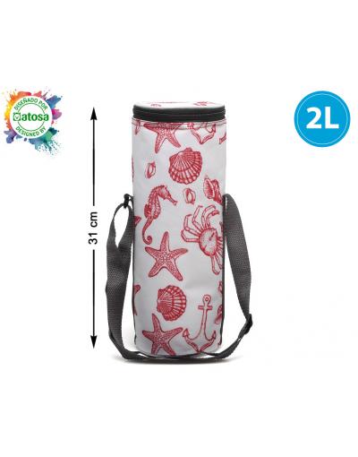 G. BOLSA NEVERA 11X31CM  TERMOSELLADO  ROJO ESTAMPADO