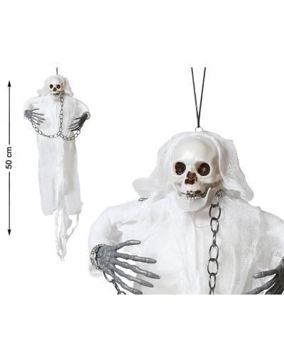 DECORACIÓN COLGANTE ESQUELETO ESCLAVO FANTASMA HALLOWEEN 50 CM