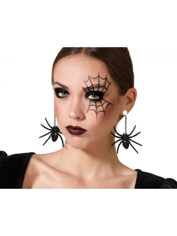 PENDIENTES HALLOWEEN ARAÑA NEGRO MUJER ADULTO