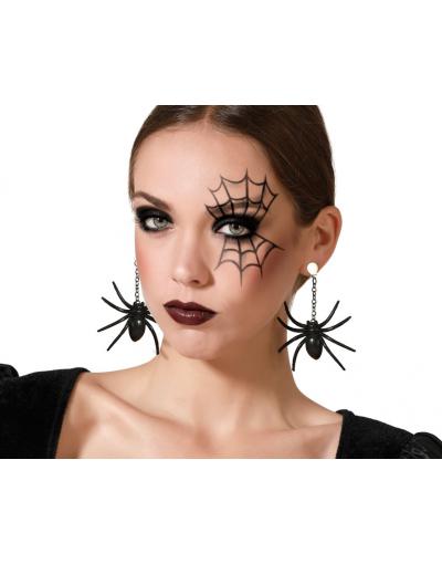 PENDIENTES HALLOWEEN ARAÑA NEGRO MUJER ADULTO