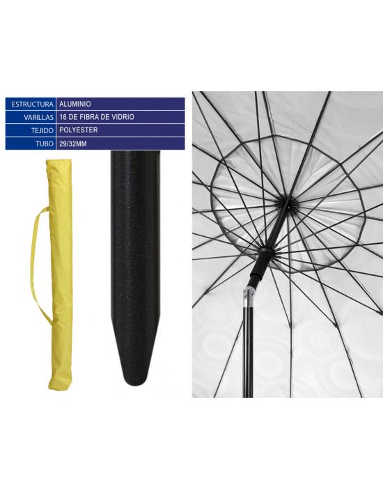 EXP/9- PARASOL 29/32MM ORIENTABLE  ALUMINIO OXFORD  220CM 29/32MM