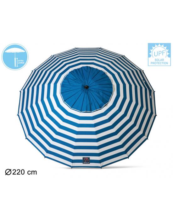 G. PARASOL MARINERO 220 CM ORIENT. ALUMINIO OXFORD UPF50+ 210D 28/32 MM