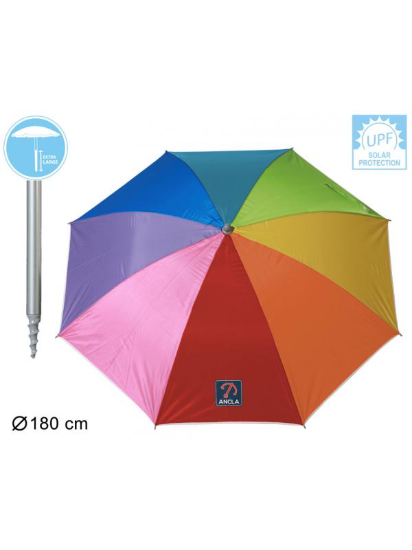 G. PARASOL ARCOIRIS 180 CM ORIENT. HIERRO CON ESPIRAL NYLON UPF50+ 170T 32/32MM