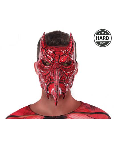 MÁSCARA HALLOWEEN DEMONIO ROJO PVC RÍGIDO