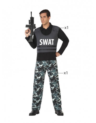 DISFRAZ POLICIA SWAT PARA HOMBRE