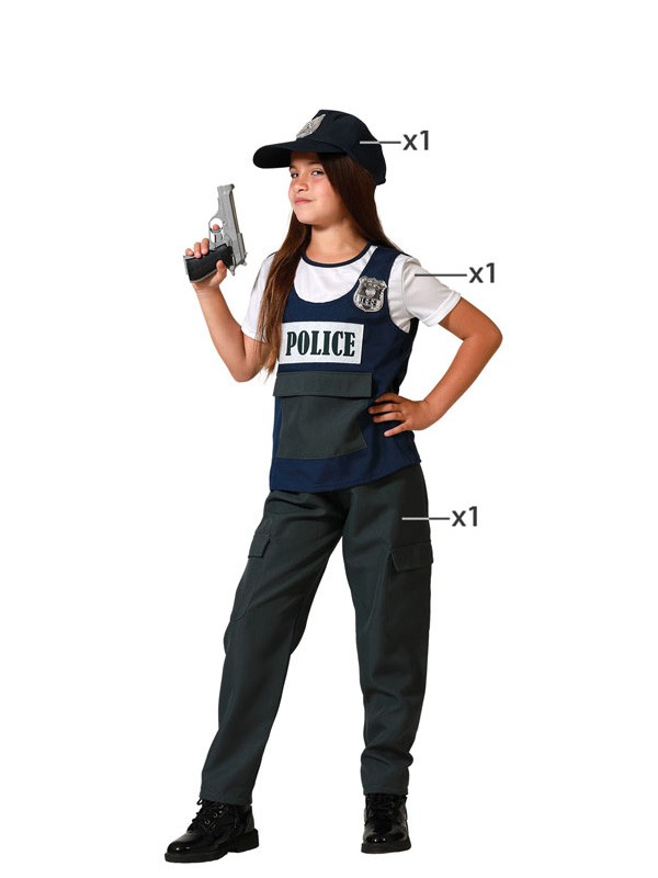 DISFRAZ DE POLICIA CHALECO AZUL UNISEX