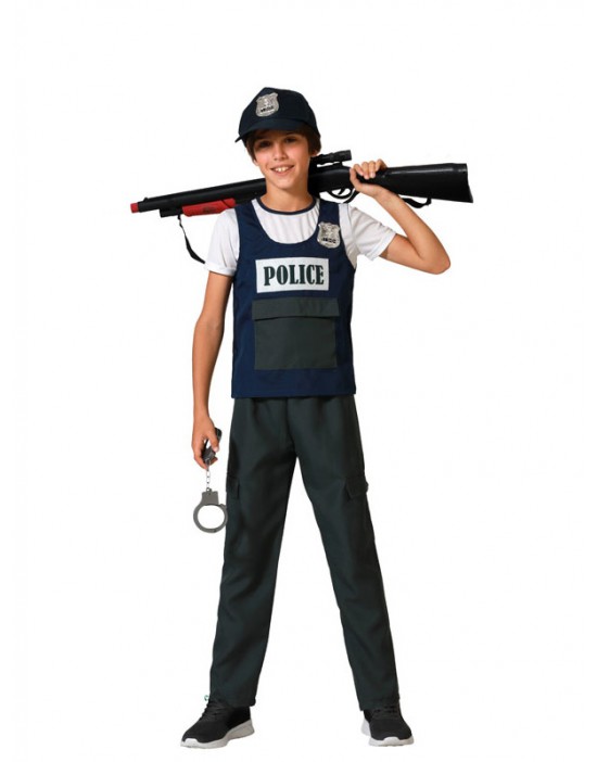 DISFRAZ DE POLICIA CHALECO AZUL UNISEX