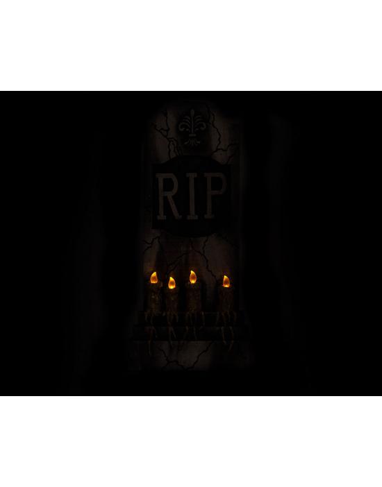 LAPIDA DECORATIVA RIP HALLOWEEN CON LUZ 93*42 CM