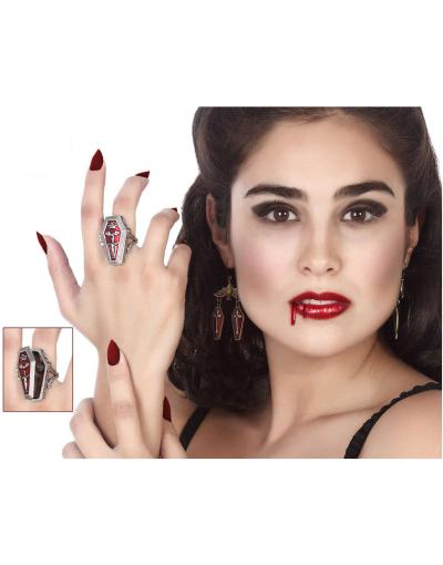 ANILLO HALLOWEEN ATAUD CON APERTURA ACCESORIO