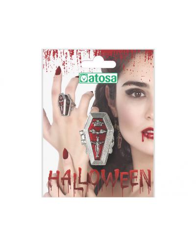 ANILLO HALLOWEEN ATAUD CON APERTURA ACCESORIO