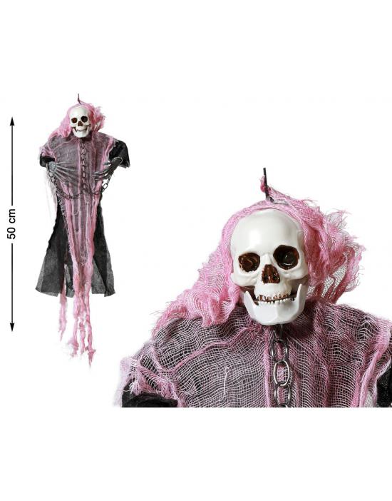 ACCESORIO COLGANTE HALLOWEEN FANTASMA ROSA 50 CM