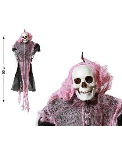 ACCESORIO COLGANTE HALLOWEEN FANTASMA ROSA 50 CM