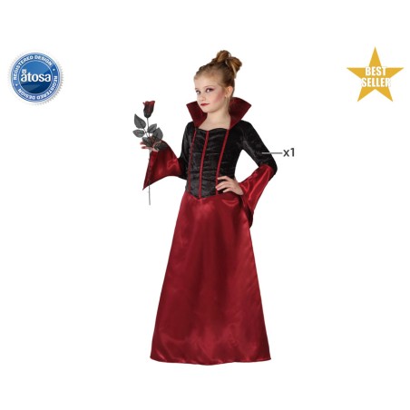 DISFRAZ VAMPIRESA NIÑA INFANTIL DRÁCULA ELEGANTE