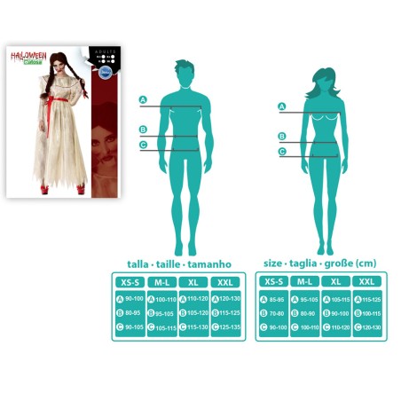 DISFRAZ MUÑECA PORCELANA VESTIDO ADULTO