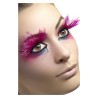 Pestañas postizas de plumas fucsias - Disfraces y accesorios disfraces